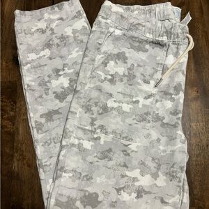 Womens Gray Camouflage Pants